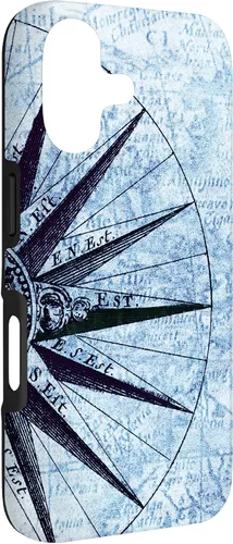 Vista 3 de Nautical Map Phone Case Vintage Ocean Maps Boat Captain Gift Case for iPhone 17