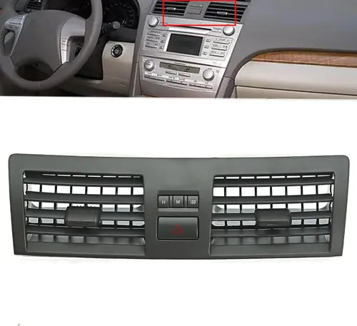 Vista 4 de Panel de ventilación de aire con salida de aire acondicionado para tablero central compatible con Toyota Camry Dash 2007-2013, rejilla de panel
