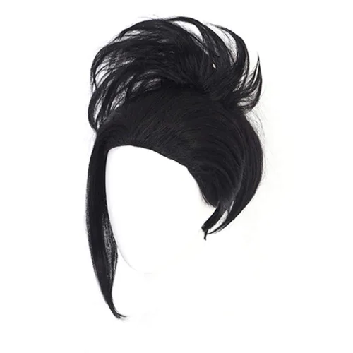 Vista 4 de Anime Cosplay Momo Yaoyorozu Pelucas para mi héroe Academia Pelo sintético Halloween disfraz Pelucas