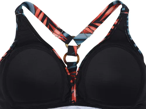 Vista 6 de Septangle Traje de baño tankini para mujer, de dos piezas, con control de abdomen, espalda en T, parte inferior de bikini