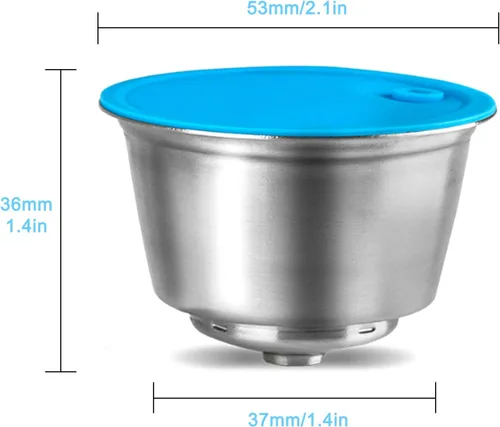 Vista 6 de Taza de filtro de cápsula de café de acero inoxidable recargable - Cápsula de café reutilizable para Dolce Gusto