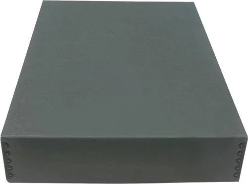 Vista 18 de Golden State Art, Caja de almacenamiento para archivos, Caja de almacenamiento de museo sin ácidos con tapa frontal y bordes de metal para guardar