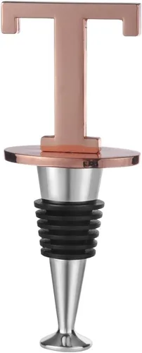 Vista 23 de Miicol Tapón para Botella de Vino, Tapón para Prosecco, Tapón de Vino de Oro Rosa, Tapón de Champán Personalizado, Tapón de Vino con Inicial, Regalo