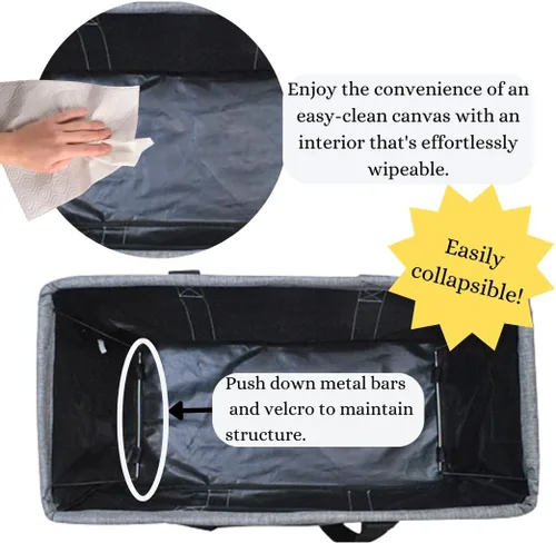 Vista 145 de NGIL Bolsa de comestibles reutilizable extra grande plegable de gran tamaño para comestibles, almacenamiento, picnic, playa, Estampado
