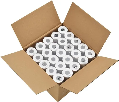 Vista 11 de MFLABEL 2 rollos de 0,6 cm x 15,2 metros de papel térmico para caja registradora, POS, Papel de recibo para tarjeta de crédito, 5 rollos