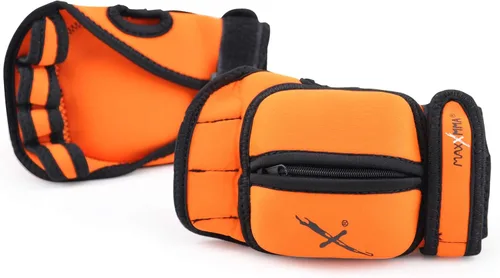 Vista 4 de MaxxMMA Guantes con peso ajustables, juego de 2 libras, peso extraíble (2 x 0.5 libras cada guante) para esculpir MMA Kickboxing, cardio, aeróbicos