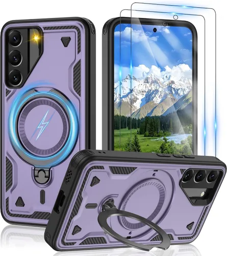 Vista 79 de Gritup fro Funda para Google Pixel 9A, funda protectora magnética de grado militar compatible con Mag-Safe, 2 protectores de pantalla HD, soporte