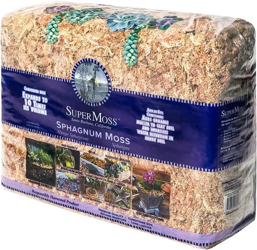 Vista 11 de SuperMoss (22306) Musgo Sphagnum, fibra de larga duración superior retención de agua para orquídeas y plantas de vivero, 4 onzas de color blanco