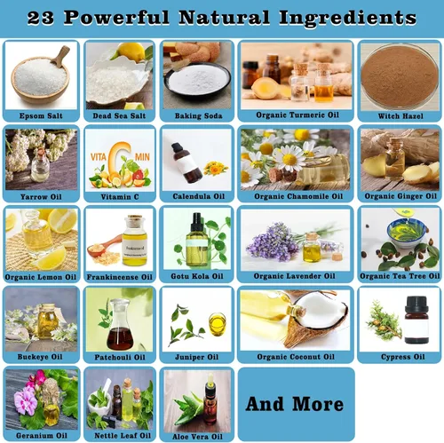 Vista 3 de Baño de asiento para hemorroides, 23 ingredientes de grado premium, fórmula avanzada de tratamiento de hemorroides, sal de Epsom, sal del mar