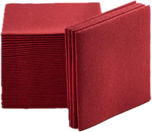 Vista 6 de Servilletas de cóctel, paquete de 100 servilletas desechables de lino de lujo como Airlaid, suaves y absorbentes, servilletas de cóctel para cocina
