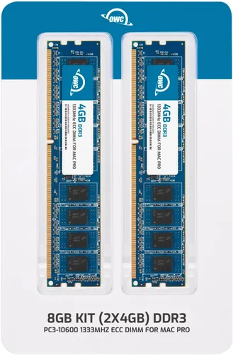 Vista 2 de OWC Módulo de actualización de memoria SDRAM DDR3 ECC PC3-10600 1333MHz CL9 SDRAM de 8 GB (2 x 4 GB) compatible con modelos Mac Pro Nehalem