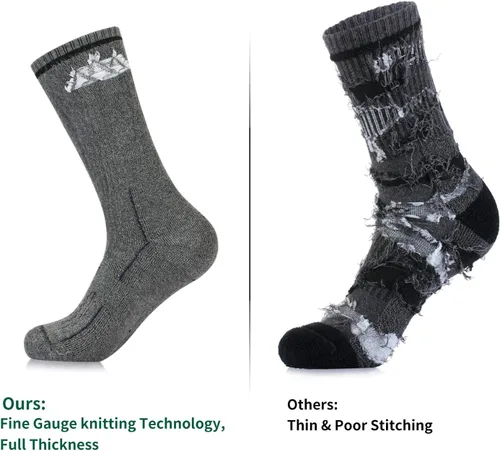Vista 4 de innotree 3 Pack Men's Full Cushioned Hiking Walking Socks, Quarter Crew Socks