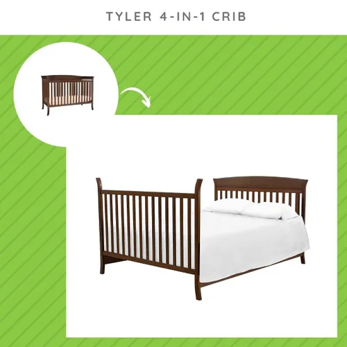 Vista 2 de CC KITS Kit de conversión de tamaño completo Rieles de cama para cuna Davinci Tyler 4 en 1 (Espresso)