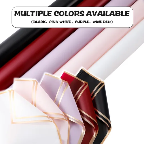 Vista 7 de Papel de regalo floral coreano - 15 hojas impermeables de envoltura de flores para ramos y regalos