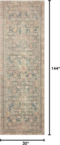 Vista 43 de Loloi Angela Rose Aubrey Collection AUB-02 - Alfombra decorativa de 2 pies 3 pulgadas x 3 pies 9 pulgadas, altura de pelo 0,19 pulgadas, diseño