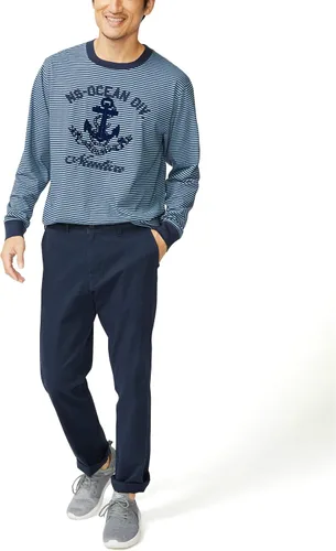 Vista 2 de Nautica Pantalón chino liso elástico con parte delantera plana para hombre