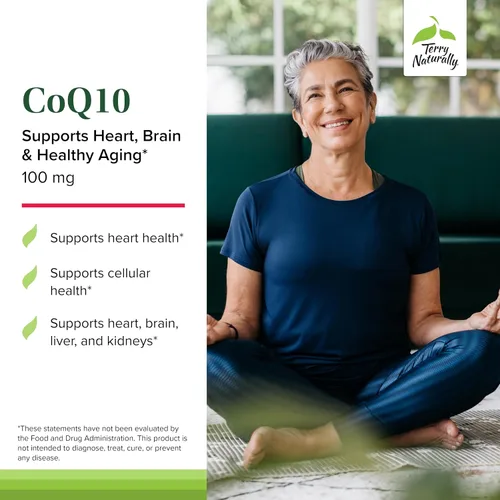 Vista 3 de Terry Naturally CoQ10 Chewables - Suplemento de apoyo de energía celular - Suplemento masticable CoQ10 de mayor absorción - Suplemento nutricional