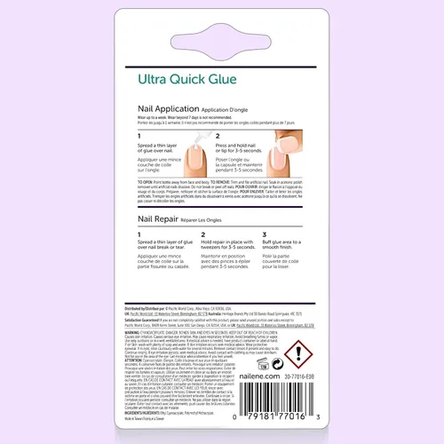 Vista 10 de Pegamento de uñas Nailene Ultra Quick, 0.10 onzas, paquete de de 1