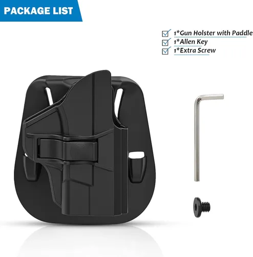 Vista 8 de S&W M&P Shield/Shield Plus OWB Holster, liberación del índice, mano derecha, 0.354 in/.40, barril de 3.1 pulgadas