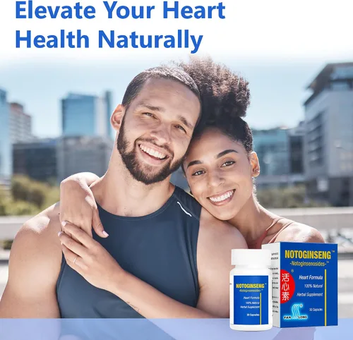 Vista 6 de NOTOGINSENG ™, Apoya el corazón sano, suplemento de corazón en sangre 100% natural, 90% Notoginsenósidos, San Qi, 30 cápsulas, Farlong