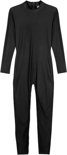 Vista 2 de FEESHOW Traje de leotardo de una pieza con cremallera y cuello alto para hombre
