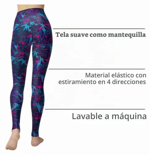 Vista 4 de sissycos - Leggings para mujer de los años 80 con estampado neón salpicado artístico, suaves como la seda y elásticas Splash abstracto