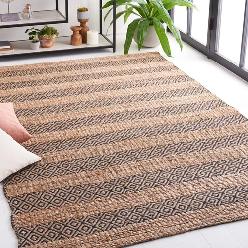 Vista 5 de SAFAVIEH Natural Fiber Collection NFB653Z - Alfombra de pasillo, 2 pies 3 pulgadas x 8 pies, color negro y natural, hecha a mano, estilo bohemio