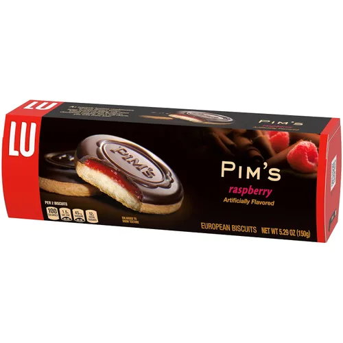Vista 6 de Lu Petit Ecolier - Galletas europeas de chocolate con frambuesa, 5.29 onzas