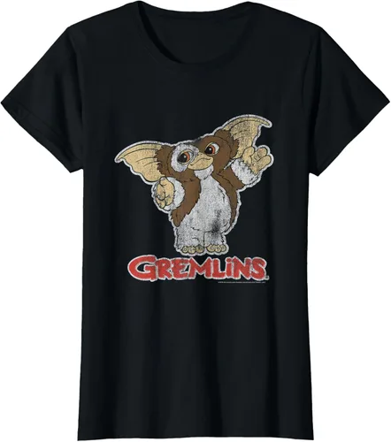 Vista 30 de Gremlins Camiseta Gizmo y Logo, Negro, S