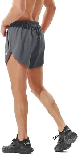 Vista 3 de TENJOY Pantalones cortos de correr para hombre, pantalones cortos de entrenamiento atlético para hombre, pantalones cortos deportivos de 3 pulgadas
