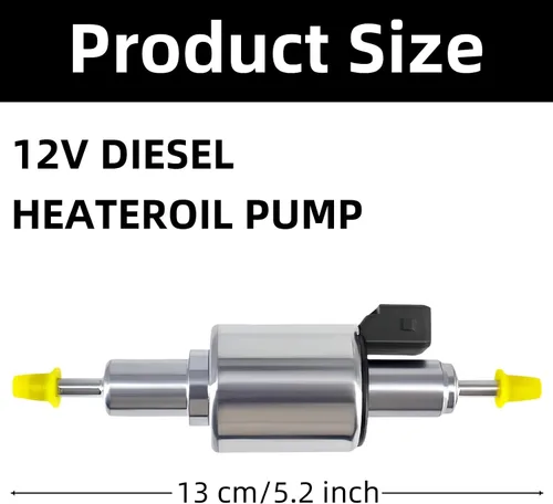 Vista 2 de Bomba de combustible para calentador diésel, 12V/24V 22ML, calentador de aire de gas más silencioso, bomba de combustible eléctrica para calentador