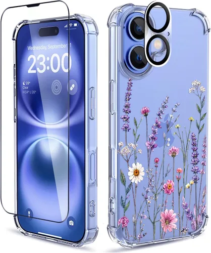 Vista 104 de Funda para iPhone 13 y iPhone 14 (6.1 pulgadas) con protector