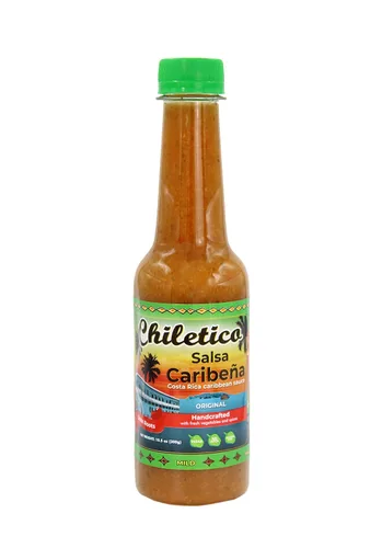 Vista 8 de Chiletico - Salsa Caribeña de Costa Rica - Caliente, 10.5 fl oz, paquete de 1
