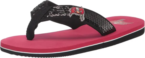 Vista 50 de FOCO Womens NFL Team Logo Sequin Strap Sandals Flip Flops