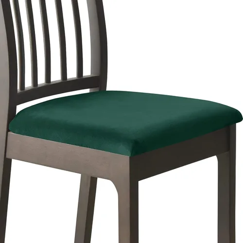 Vista 22 de Juego de 2 fundas elásticas para asiento de silla de comedor, de terciopelo suave, fundas protectoras universales extraíbles para sillas de comedor
