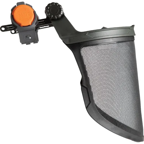 Vista 11 de Klein Tools 60474 - Protector facial de seguridad, malla de acero ligero, clasificación de impacto, negro, estilo gorra, casco de ala completa