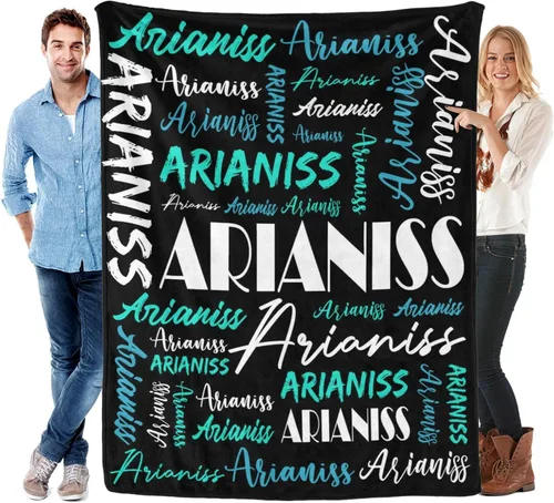 Vista 8 de Manta personalizada para niños y adultos, manta personalizada con nombre, manta de franela personalizada con nombre, manta personalizada con nombre