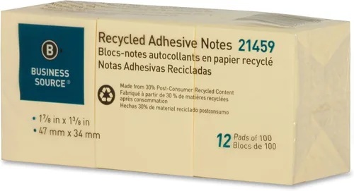 Vista 3 de Business Source Notas adhesivas amarillas, 1-7/8" x 1-3/8" (21459)