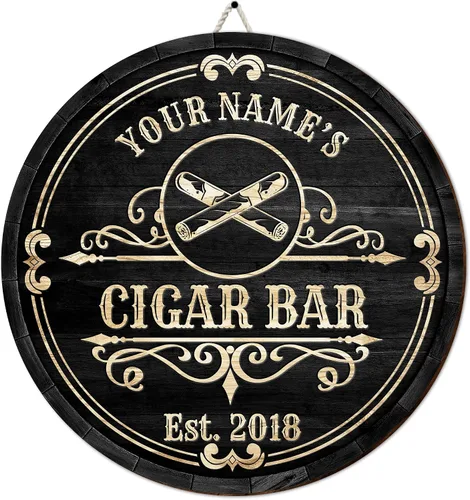 Vista 33 de Placa de pared personalizada con letrero de madera con texto en inglés "Welcome To Our Bar" (NO REAL CARVED), decoración de barra de sótano, sala
