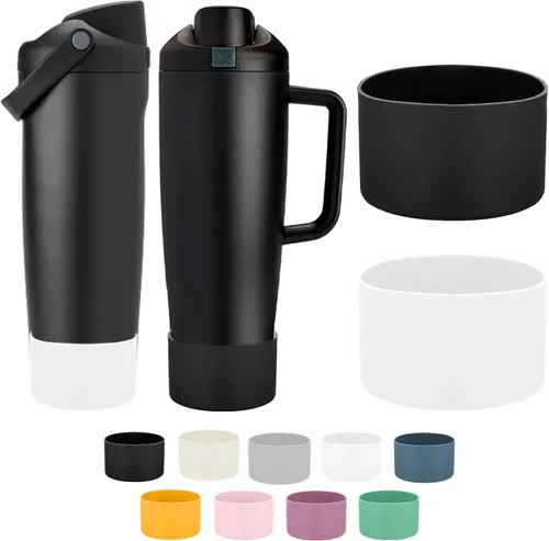 Vista 35 de Mity rain 2 piezas de botas protectoras de silicona para botellas y vasos FreeSip Sway de Owala de 30 oz y 40 oz - Accesorios para owala, mejora
