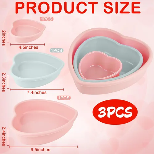 Vista 2 de Molde de silicona para tartas de 3 piezas, de 5, 8, 10 pulgadas, molde antiadherente para tartas de queso, molde reutilizable de silicona de grado