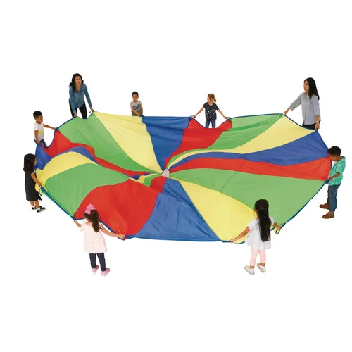 Vista 9 de Excellerations Brawny Tough - Paracaídas de juego arcoíris de 6 pies para niños