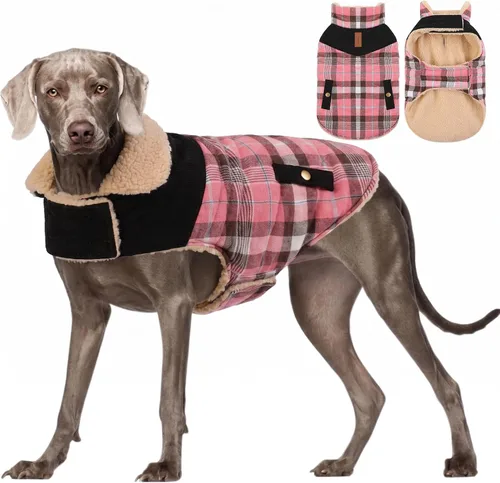 Vista 41 de Abrigo de invierno para perros pequeños, chaqueta sólida para cachorros, abrigo cálido para mascotas para clima frío, prendas acolchadas resistentes