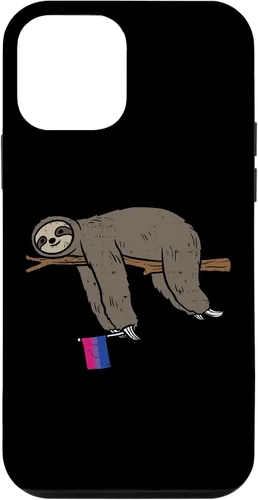 Vista 12 de Funda de regalo para iPhone 13 Pro Bisexual Pride Flag Lazy Sloth Bi LGBTQ Animal Lover