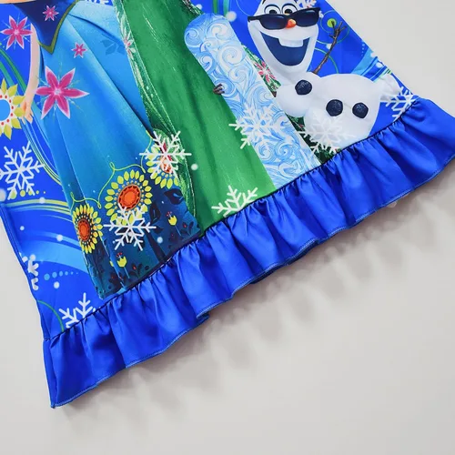 Vista 6 de YODISON Vestidos de princesa Elsa de Frozen para niñas, disfraces de Halloween para niñas pequeñas