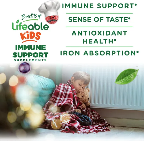 Vista 3 de Lifeable Gomitas de apoyo inmunológico para niños, vitamina C y zinc de saúco, suplemento de apoyo inmunológico de gran sabor, gomitas de saúco