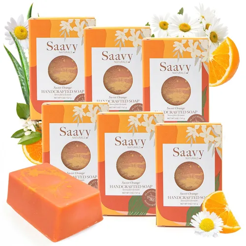 Vista 15 de Saavy Naturals Barras de jabón corporal hechas a mano, rosa búlgara, hidratante para mujeres, fórmula vegana orgánica, espuma cremosa sin residuos