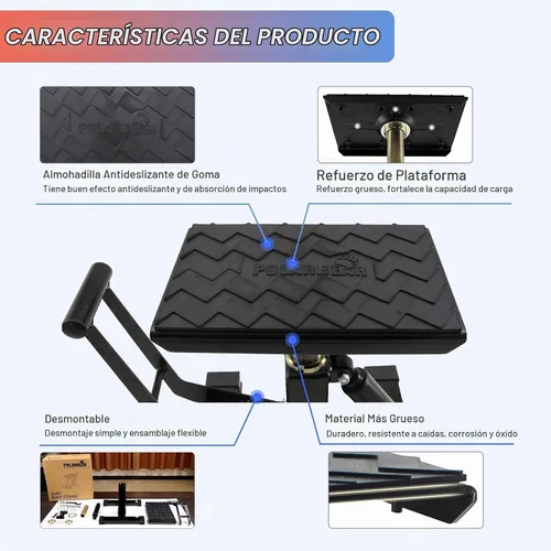 Vista 5 de POLARBEAR Soporte para Moto de Cross Ajustable Soporte de Gato Capacidad de 1200 Libras Soporte de Motor Elevación Vertical Fácil de Operar con Negro