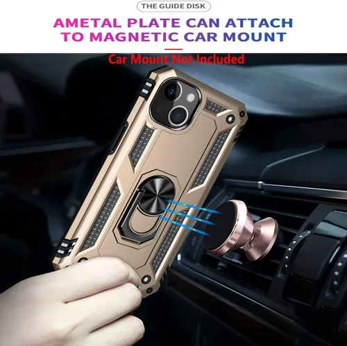 Vista 5 de STARSHOP Funda compatible con iPhone 13 Mini, con protector de pantalla de vidrio templado incluido, protección contra caídas de grado militar a
