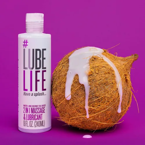 Vista 8 de LubeLife Staycation Combinación de masaje y lubricante 2 en 1, espray de retardo de control climax de 2 onzas líquidas, a base de agua, 8 onzas
